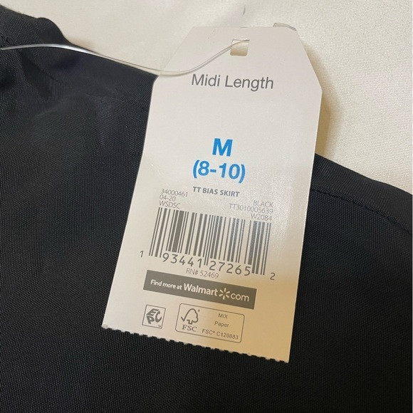 NWT Time and True size medium black bias midi skirt - Picture 6 of 6